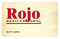 rojo logo over cream color background